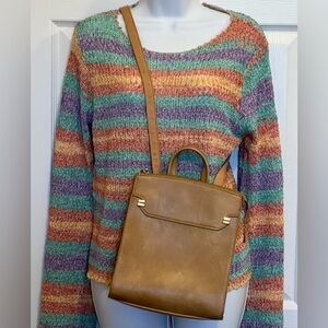 Tan Convertible Crossbody / Backpack Bag